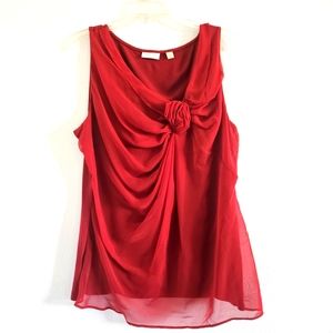 New York and Company Red Blouse XL